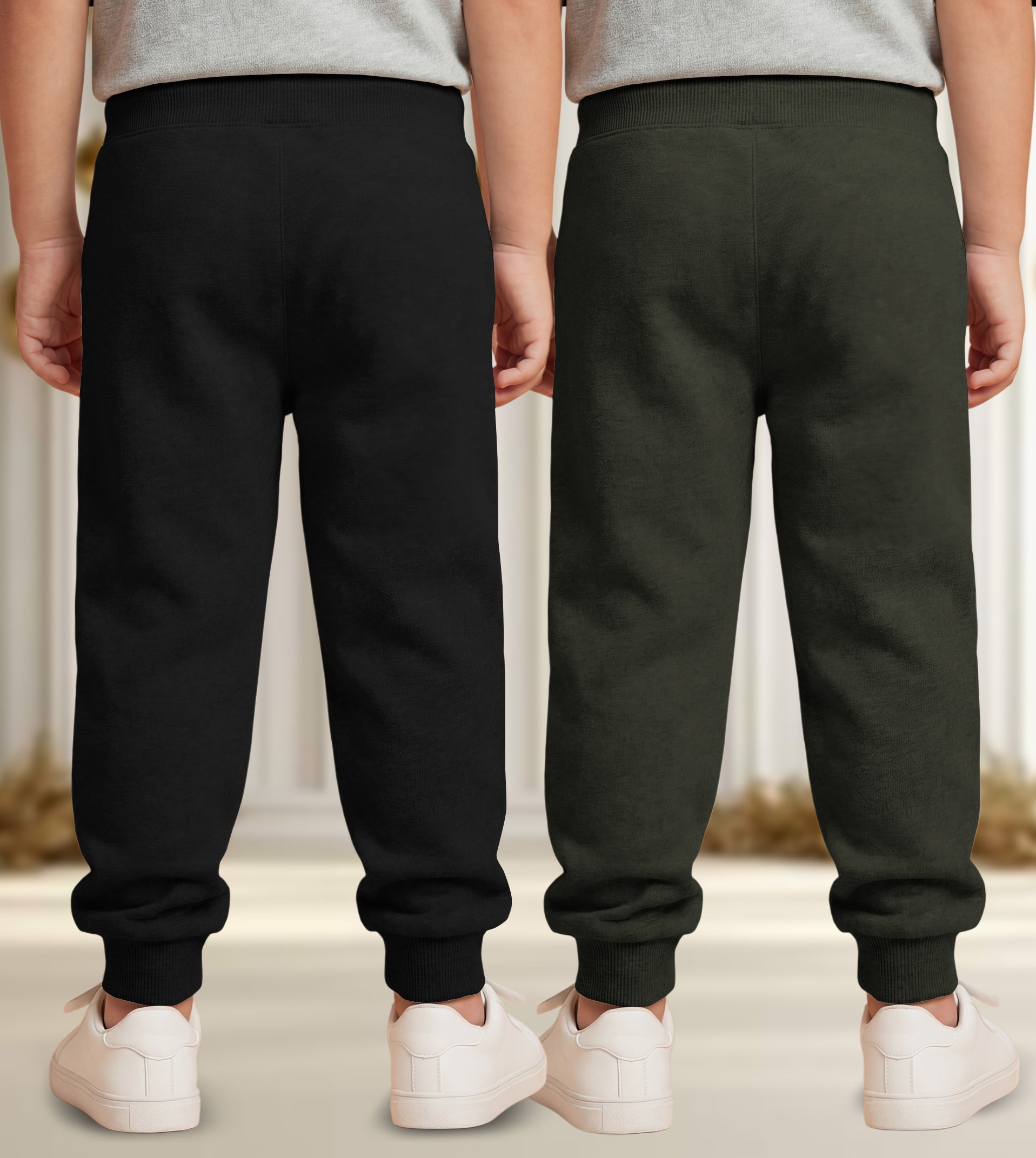 Track Pant For Boys & Girls (Black,Green Pack of 2)