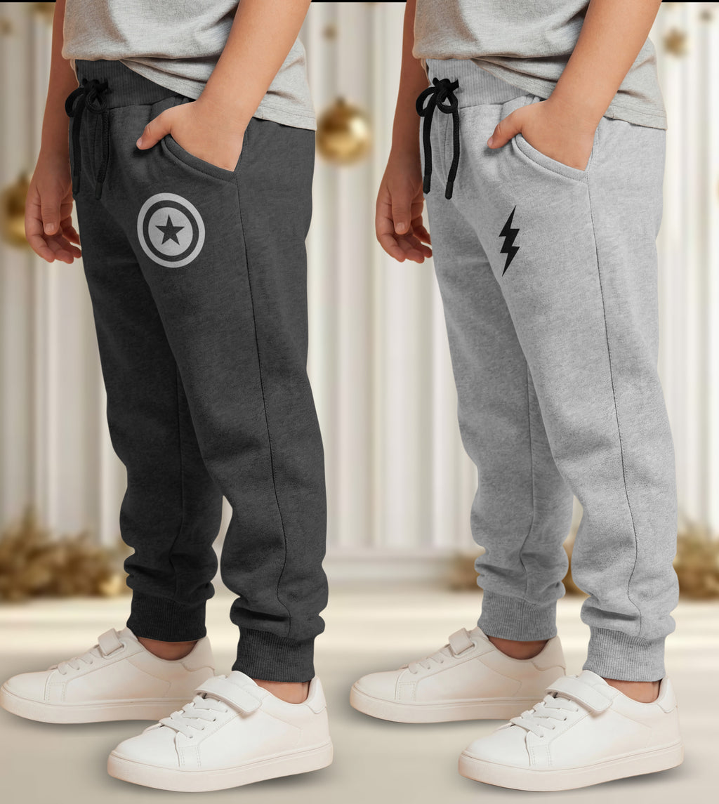 Track Pant For Boys & Girls (Darkgrey,Grey Pack of 2)